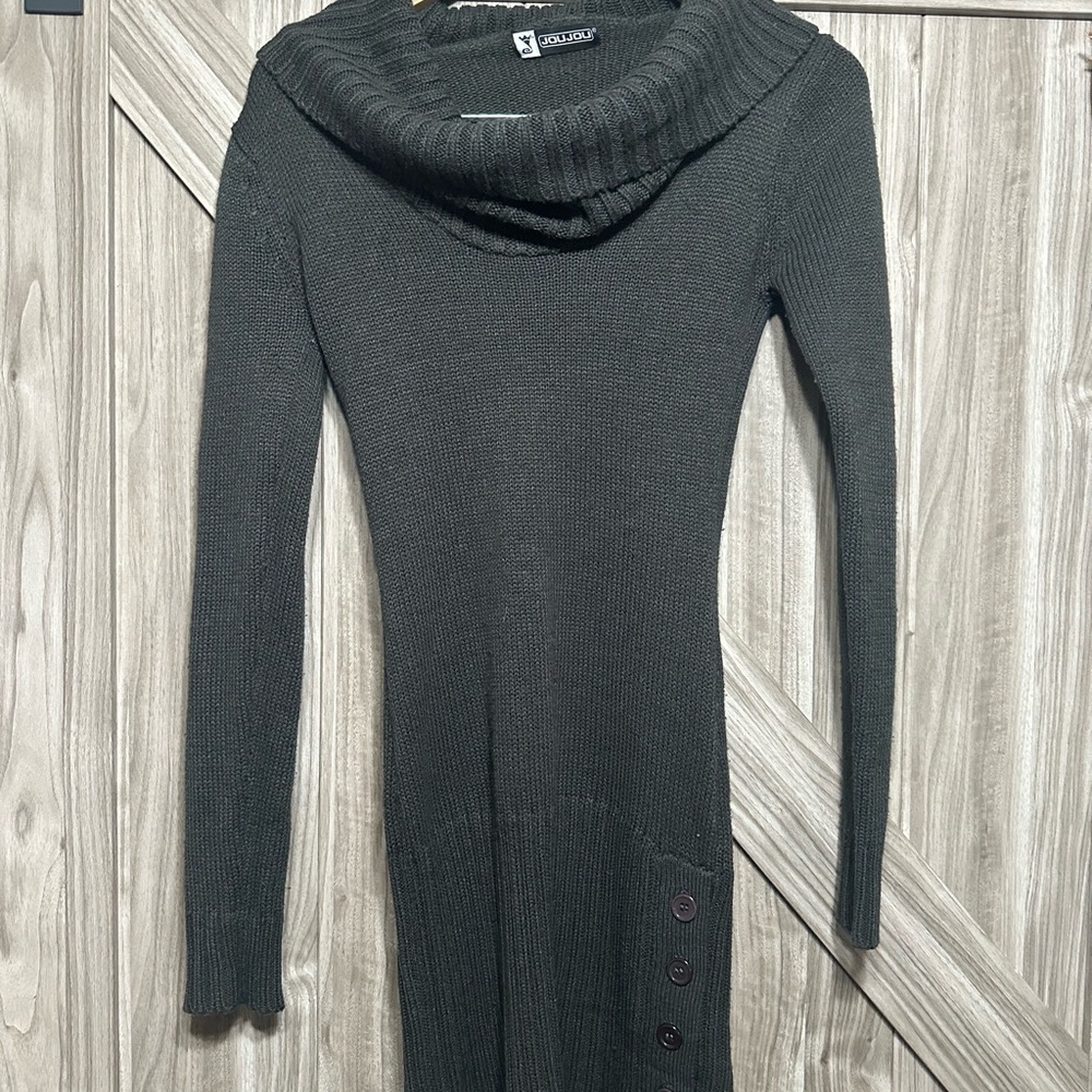 JouJou Dark Gray Cowl Neck Sweater